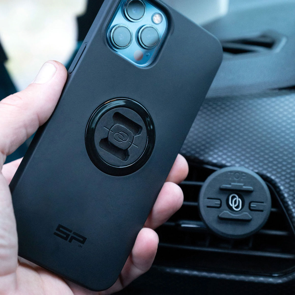 Car Vent Mount Snap - Telefoonhouder auto voor SP Connect hoesjes - Ventilatierooster - Zwart