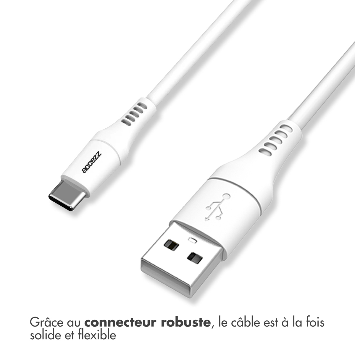 Accezz USB-C naar USB kabel - 0,2 meter - Wit