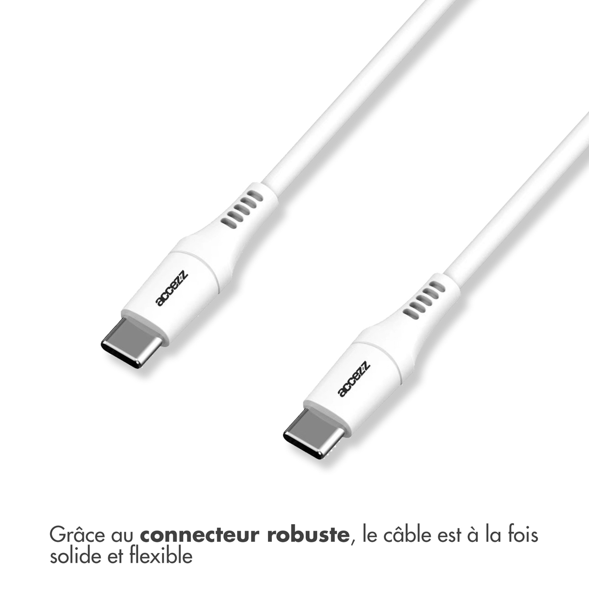 Accezz USB-C naar USB-C kabel - 2 meter - Wit
