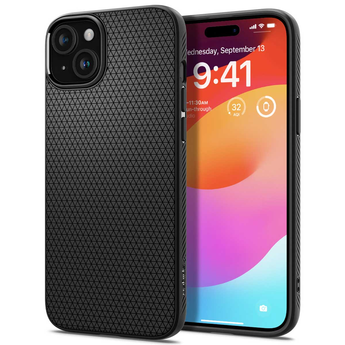 Spigen Liquid Air Backcover Apple iPhone 15 - Matte Black
