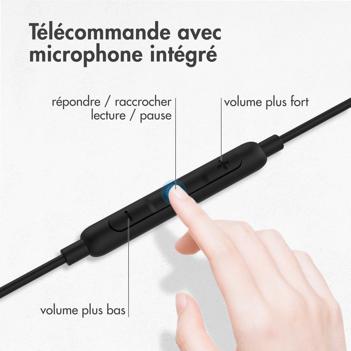 Accezz In-ear oordopjes - Bedrade oordopjes - AUX / 3,5 mm Jack aansluiting - Zwart