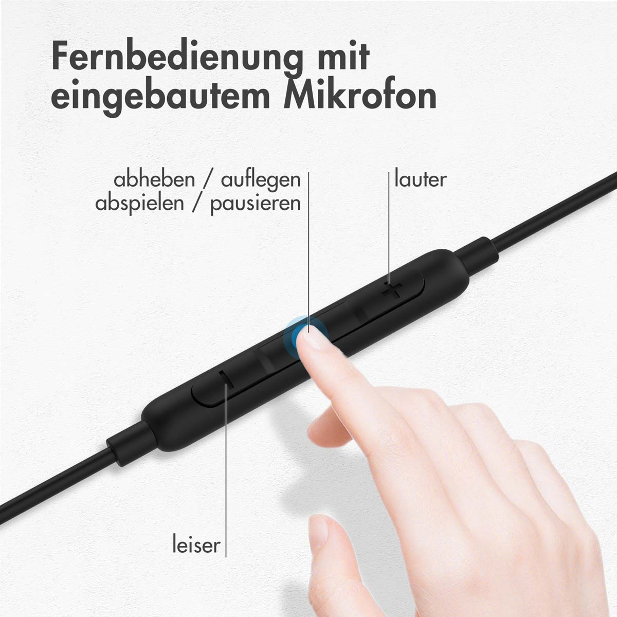 Accezz In-ear oordopjes - Bedrade oordopjes - AUX / 3,5 mm Jack aansluiting - Zwart