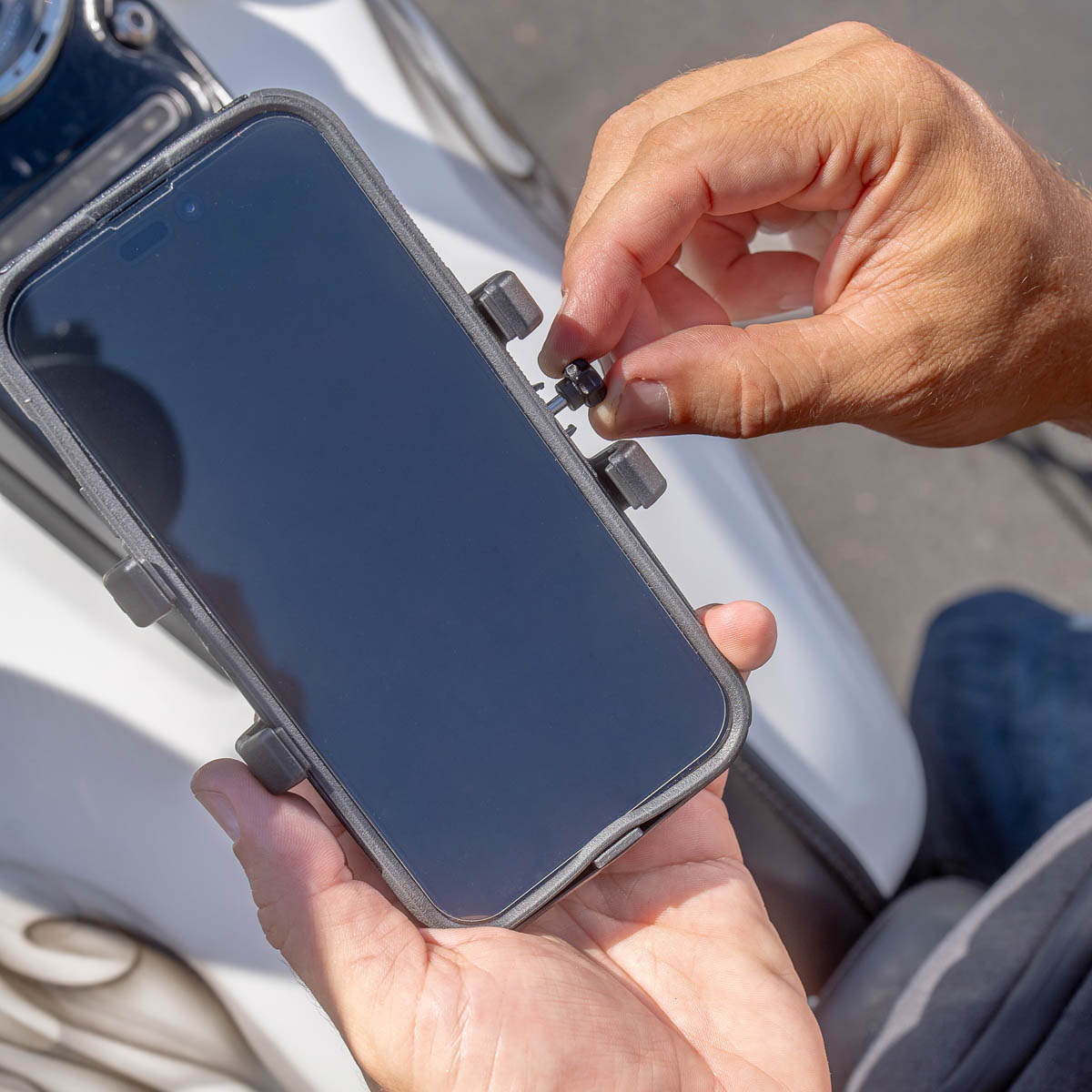 Universal Phone Clamp Max SPC+ - Telefoonhouder fiets - Geschikt SP Connect+ houders - Zwart