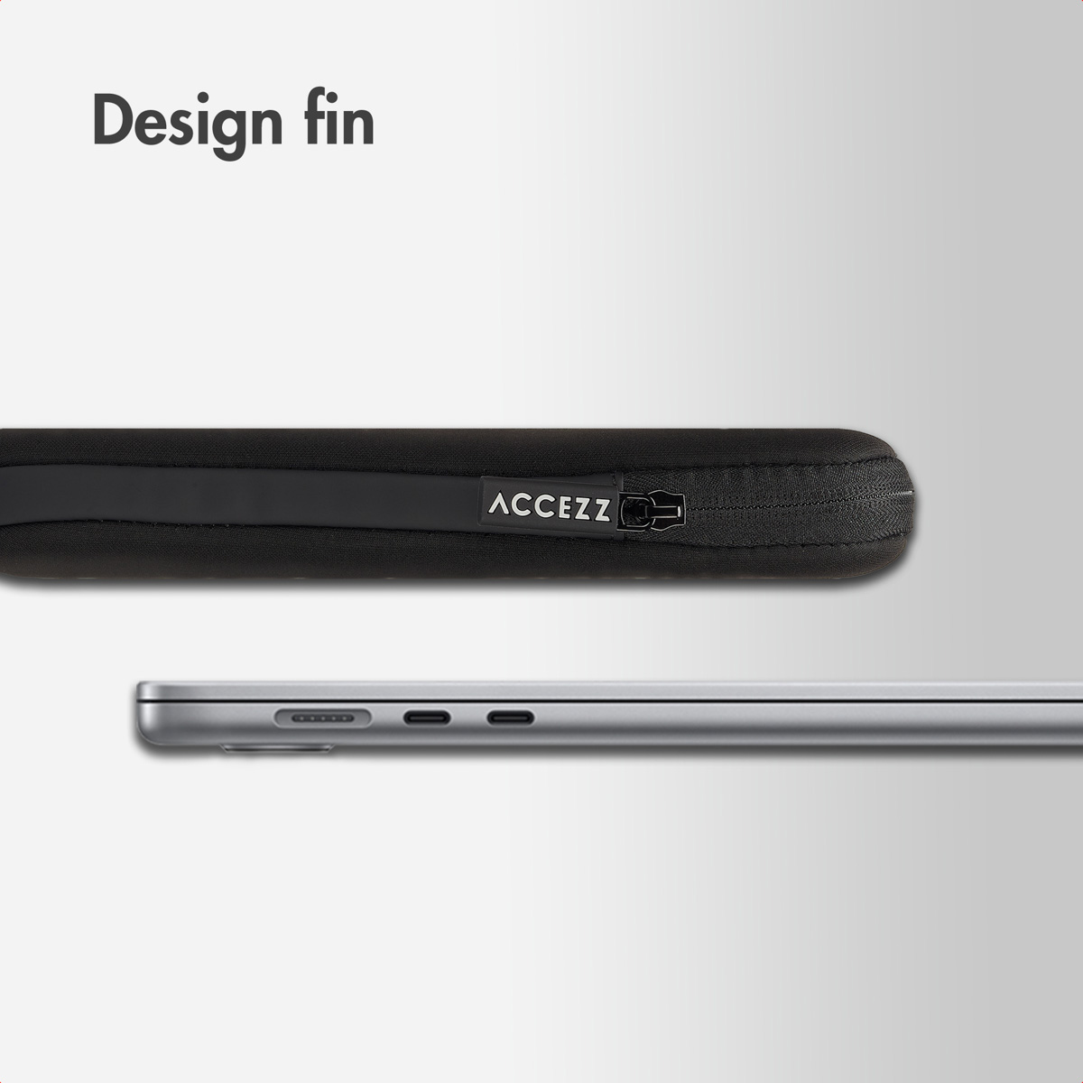 Accezz Basis Laptop hoes 13-14 inch - Laptopsleeve - Zwart