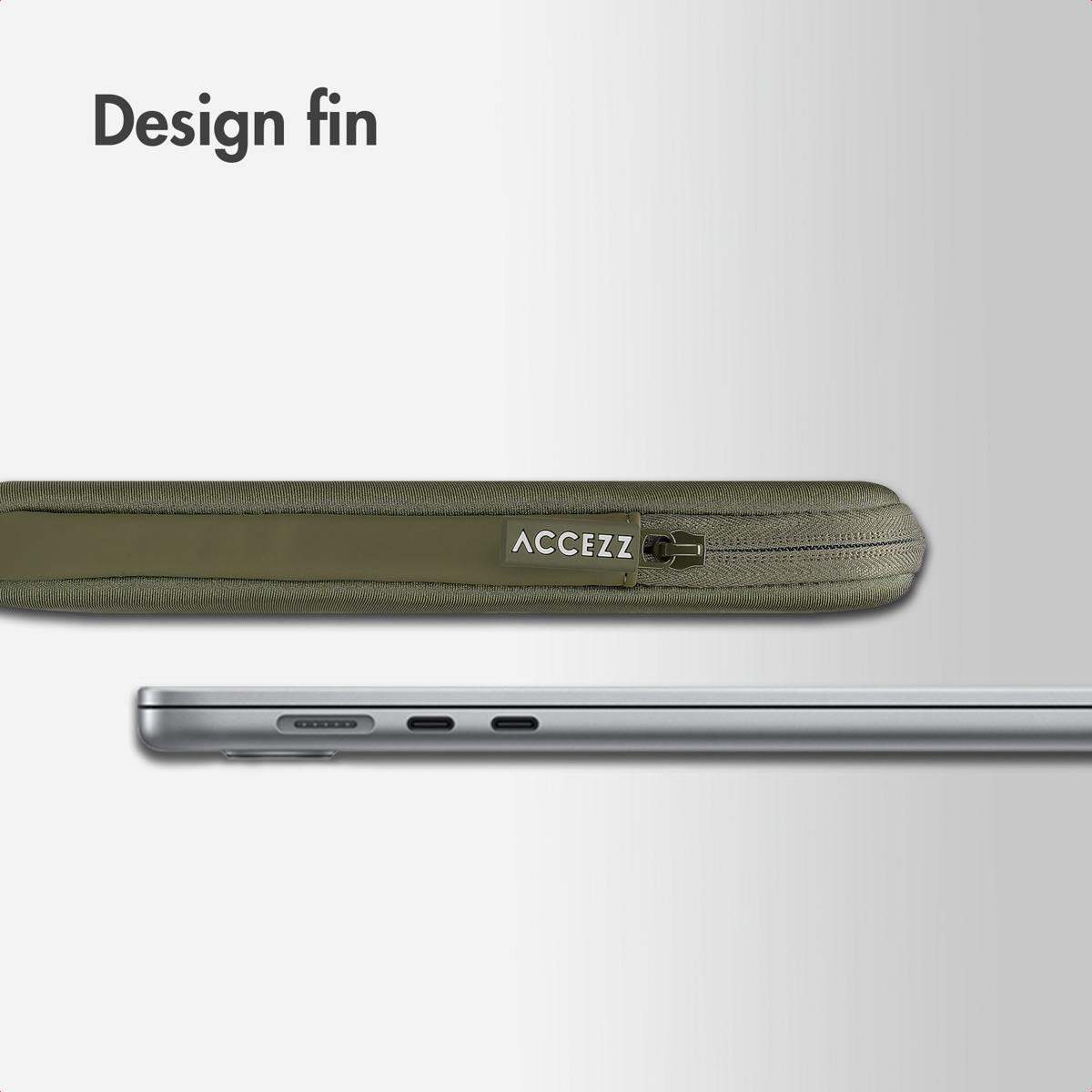 Accezz Basis Laptop hoes 13-14 inch - Laptopsleeve - Groen