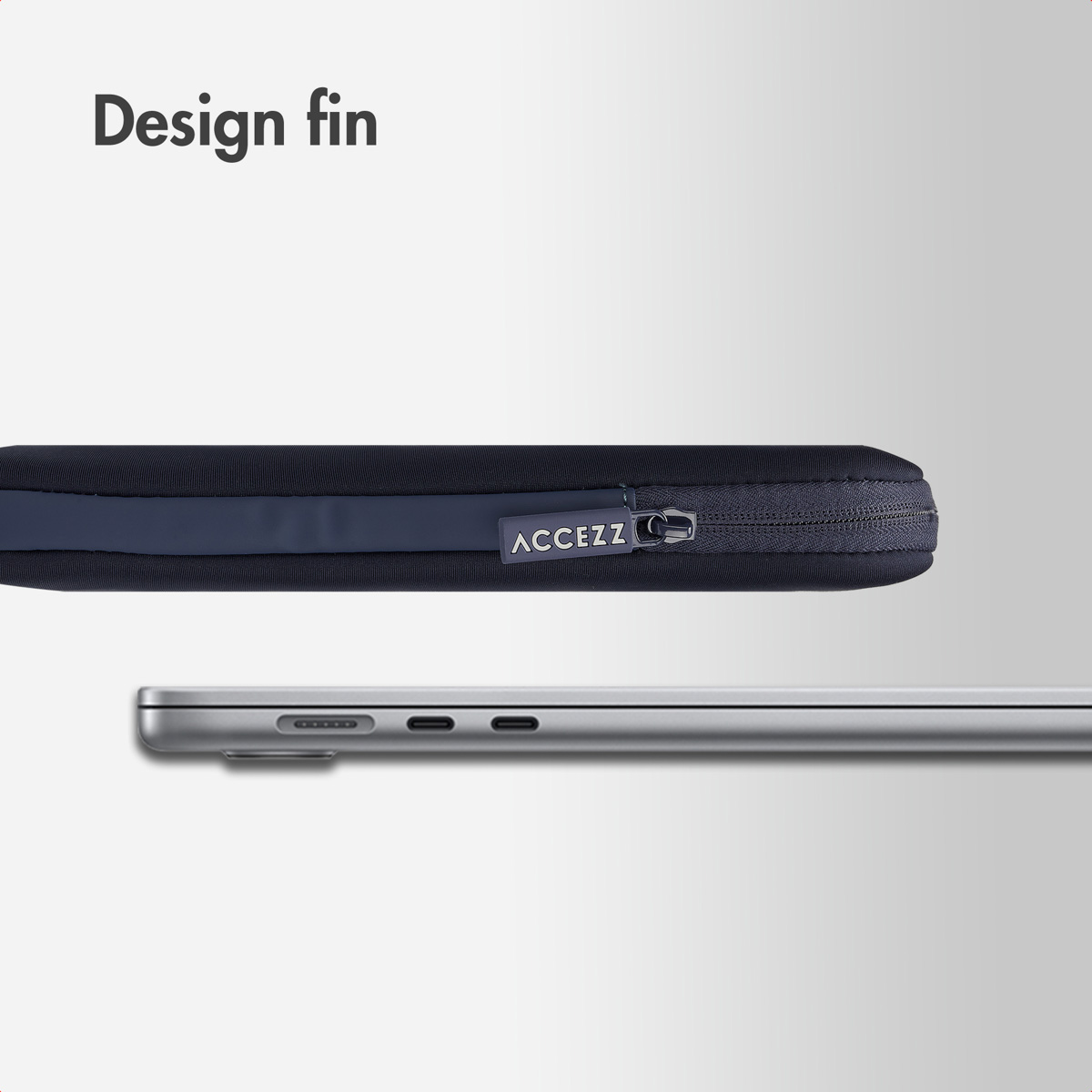 Accezz Basis Laptop hoes 15-16 inch - Laptopsleeve - Blauw