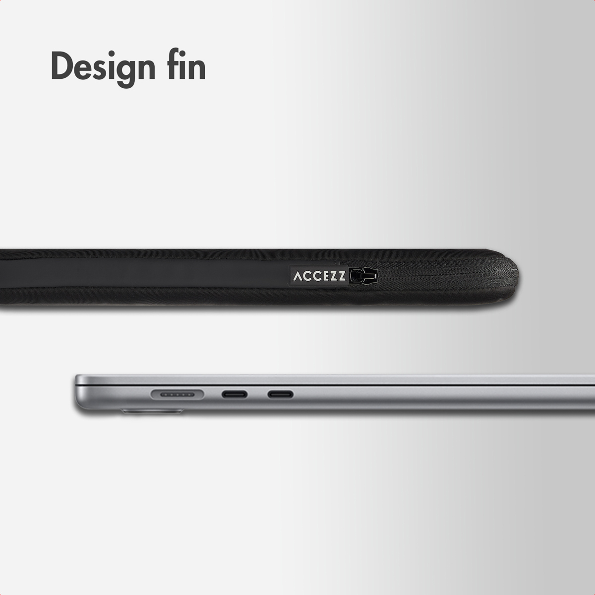 Accezz Basis Laptop hoes 17 inch - Laptopsleeve - Zwart