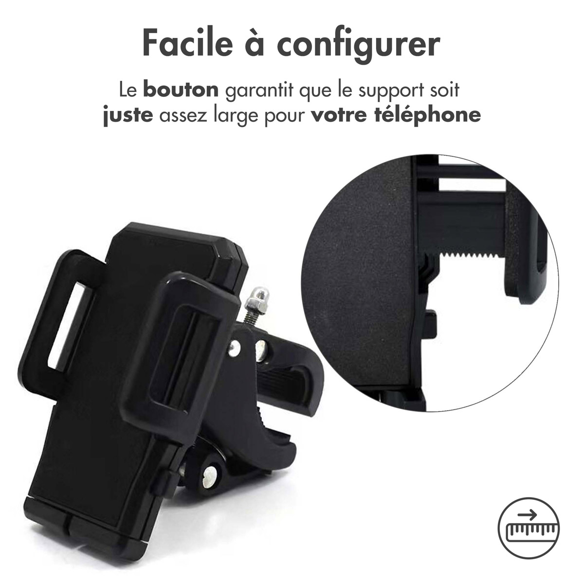 Accezz Telefoonhouder fiets - Verstelbaar - Universeel - Zwart
