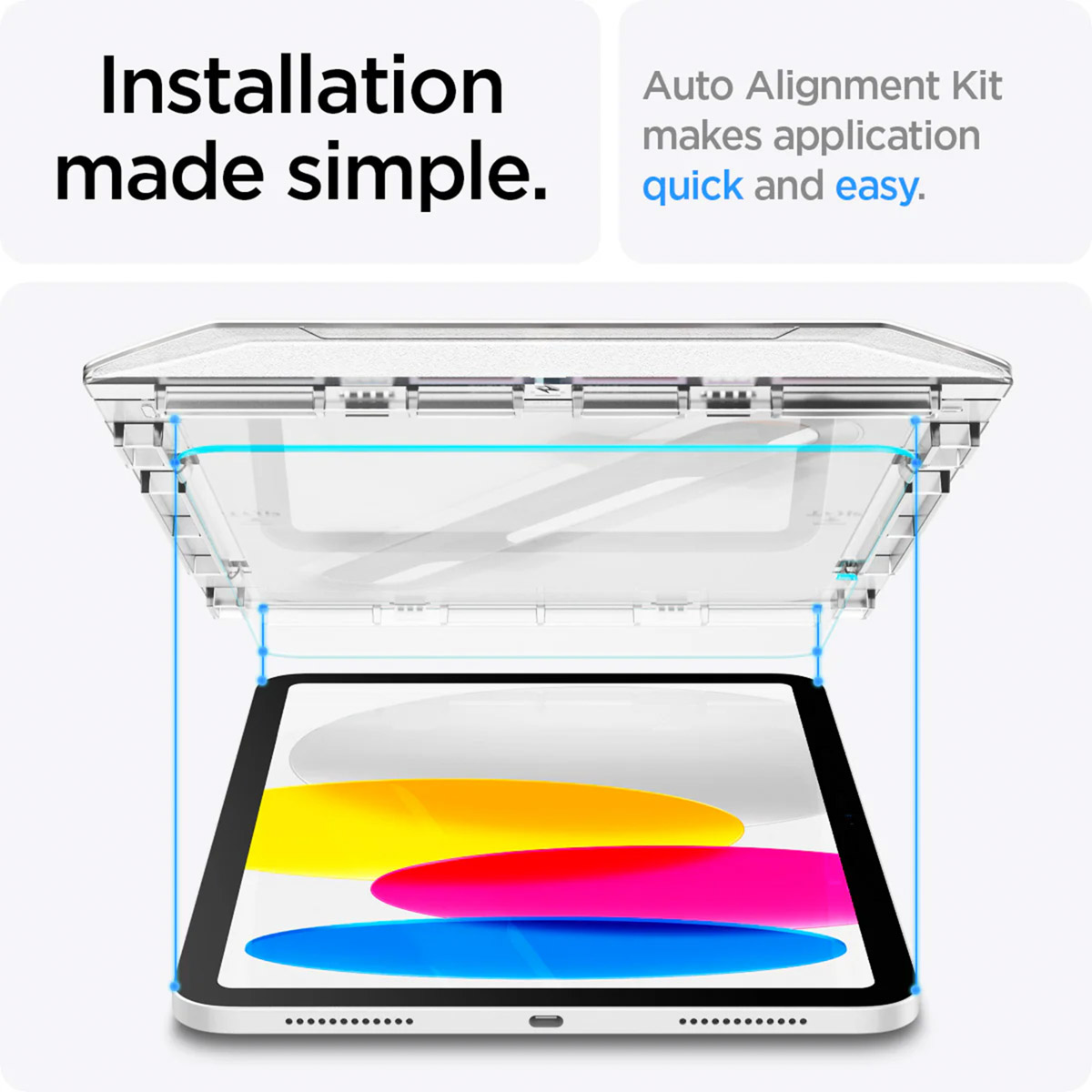 Spigen GLAStR EZ Fit Screenprotector + Applicator Apple iPad 11 (2025) 11 inch A16 / iPad 10 (2022) 10.9 inch