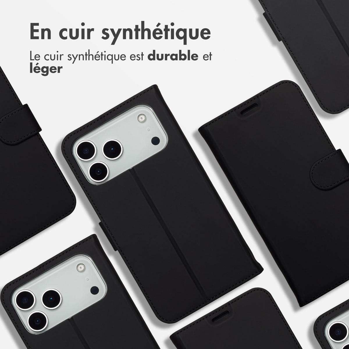 Accezz Wallet Softcase Bookcase Apple iPhone 17 Pro - Black