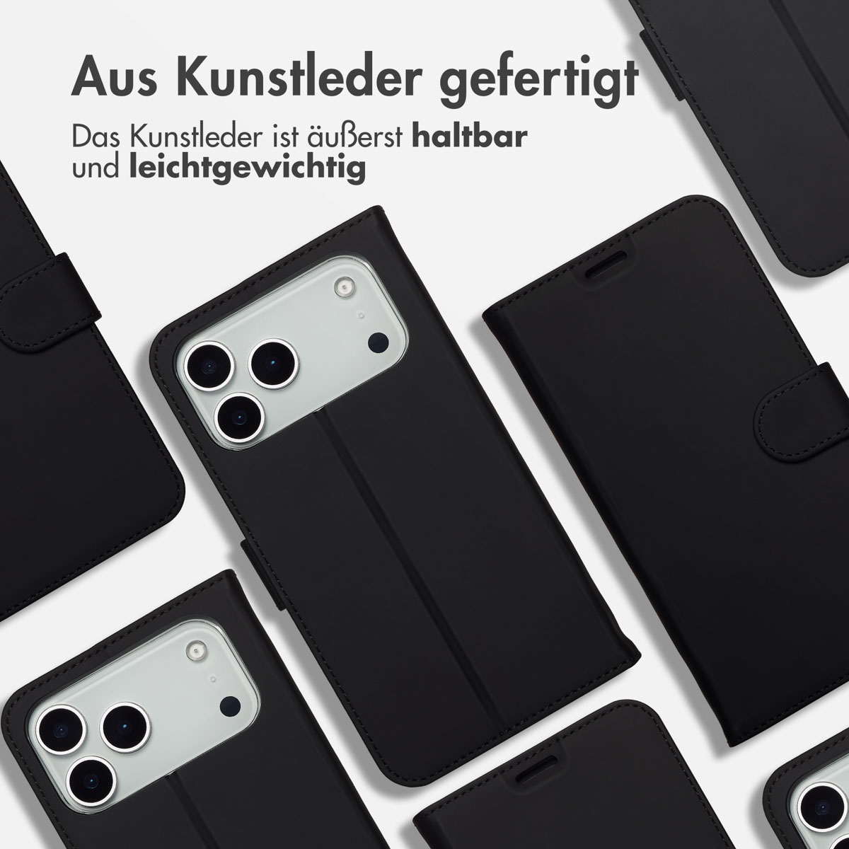 Accezz Wallet Softcase Bookcase Apple iPhone 17 Pro - Black