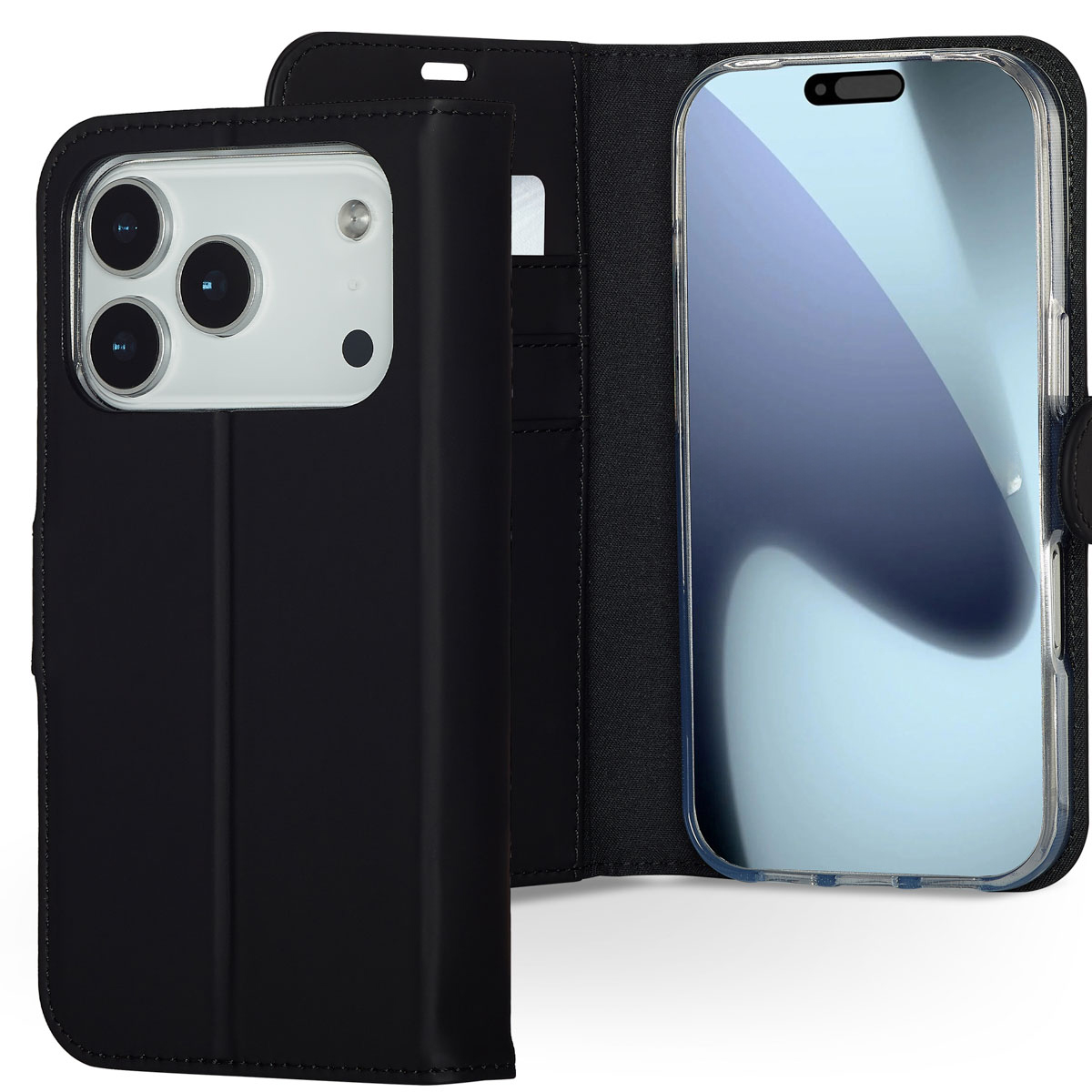 Accezz Wallet Softcase Bookcase Apple iPhone 17 Pro - Black