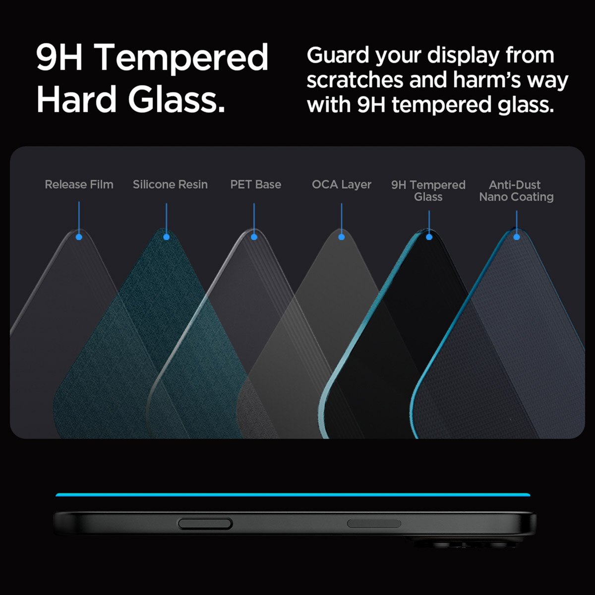 Spigen GLAStR Privacy EZ Fit Screenprotector + Applicator Apple iPhone 16 Pro Max