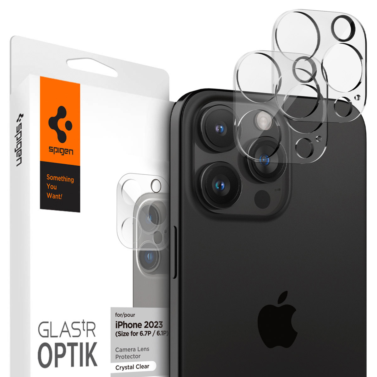 Spigen GLAStR EZ Fit Optik Camera Protector 2 Pack Apple iPhone 14 Pro / 14 Pro Max - Crystal Clear
