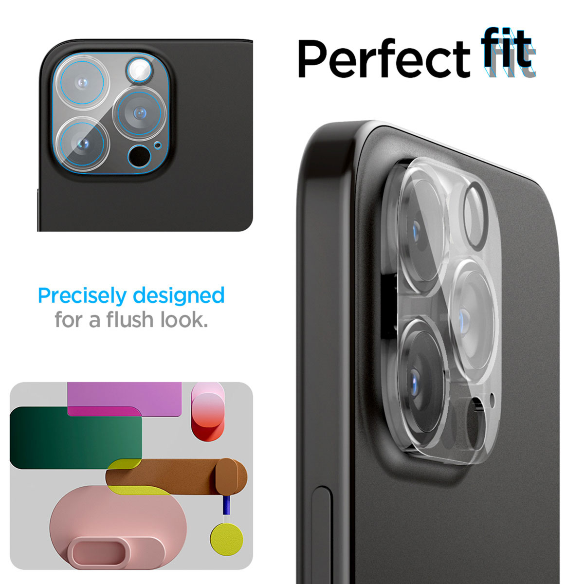 Spigen GLAStR EZ Fit Optik Camera Protector 2 Pack Apple iPhone 14 Pro / 14 Pro Max - Crystal Clear