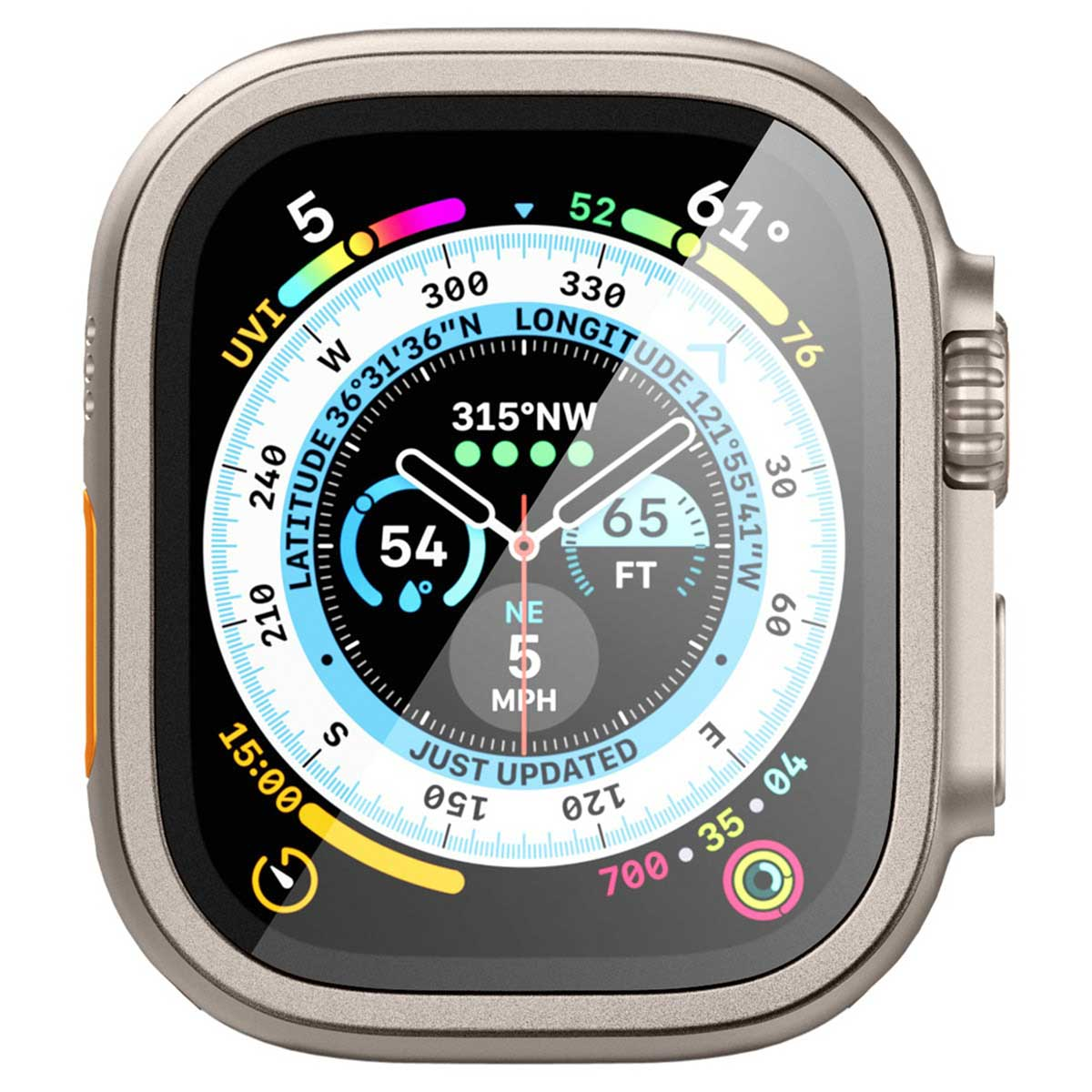 Spigen Glas.tR Slim Pro Screen Protector Apple Watch Ultra 1 / 2 - 49 mm - Titanium