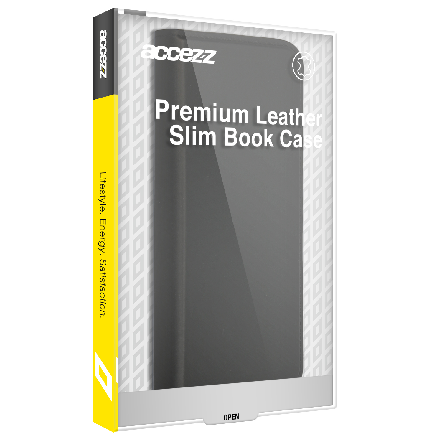 Accezz Premium Leather Slim Bookcase Apple iPhone 12 (Pro) - Zwart