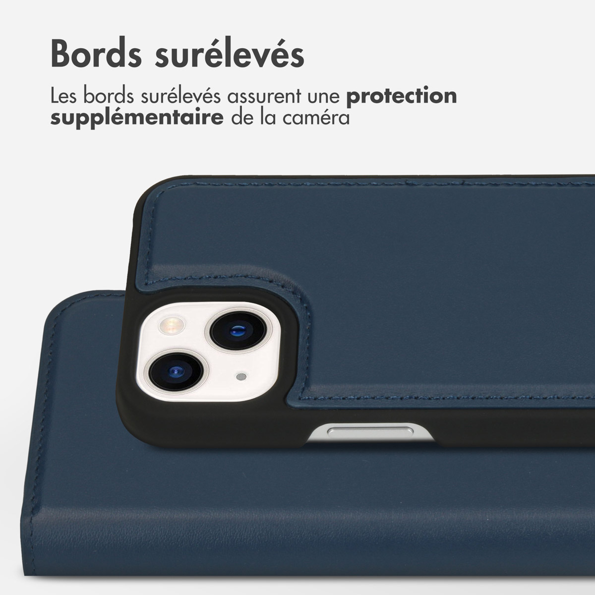 Accezz Premium Leather 2 in 1 Wallet Bookcase Apple iPhone 13 Mini - Donkerblauw