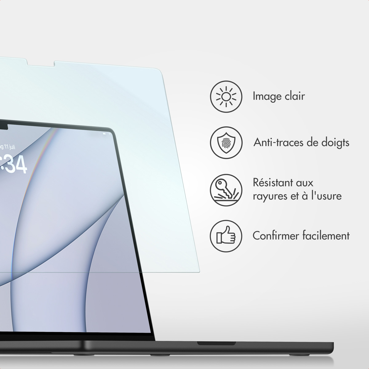 Accezz Gehard Glas Screenprotector Apple MacBook Air 13 inch (2022 / 2024 M3 chip / 2025 M4 chip) - A2681 / A3113 / A3240