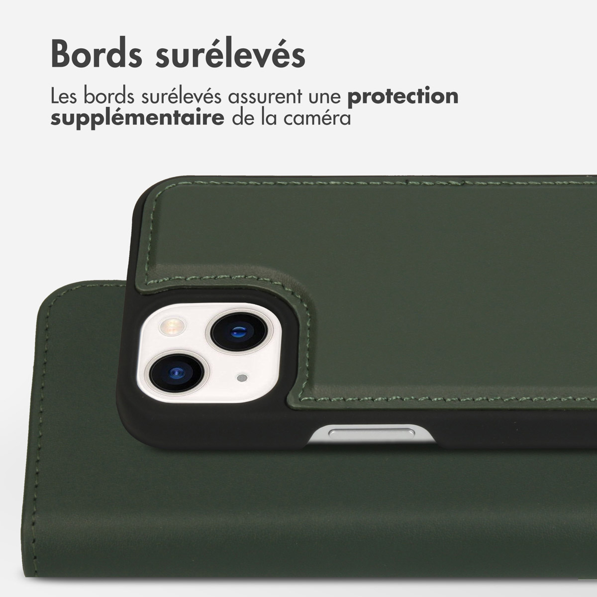 Accezz Premium Leather 2 in 1 Wallet Bookcase Apple iPhone 13 Mini - Groen