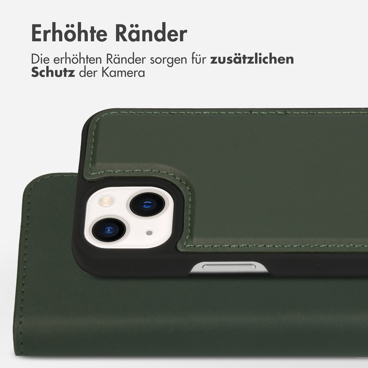 Accezz Premium Leather 2 in 1 Wallet Bookcase Apple iPhone 13 Mini - Groen