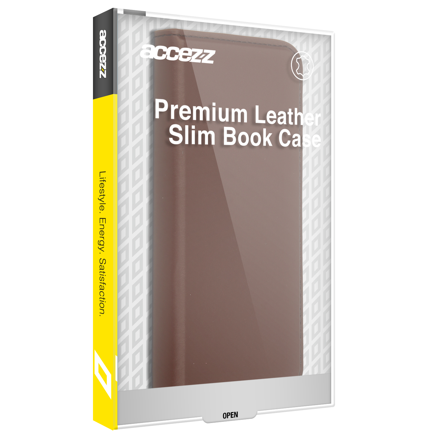 Accezz Premium Leather Slim Bookcase Apple iPhone 13 Pro - Bruin