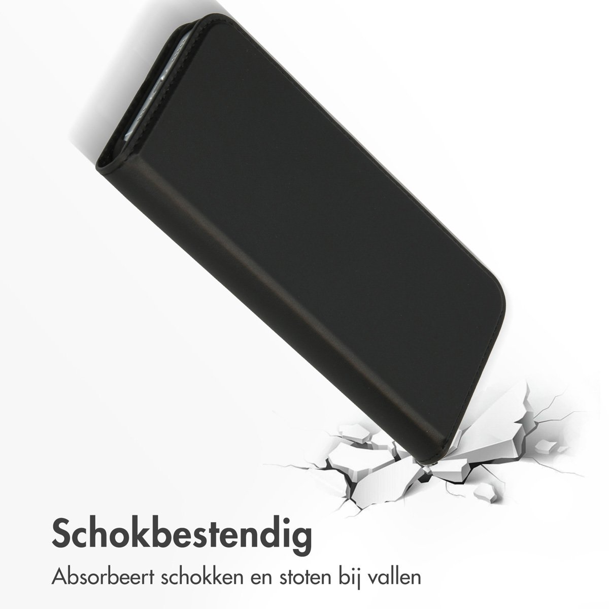 Accezz Premium Leather Slim Bookcase Apple iPhone 13 Pro Max - Zwart