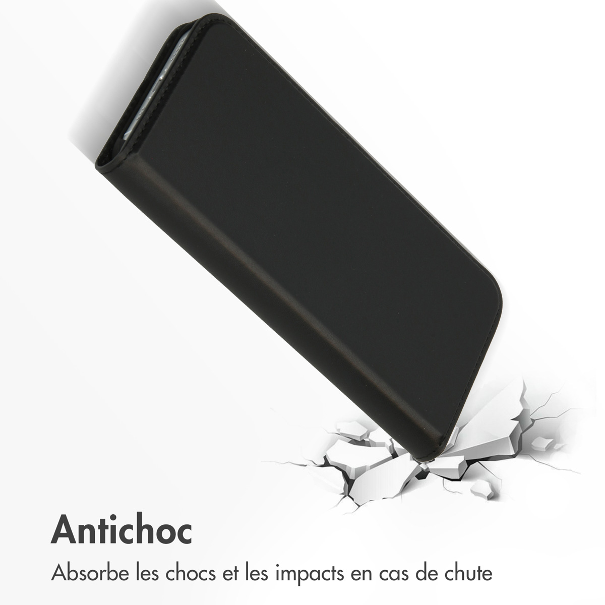 Accezz Premium Leather Slim Bookcase Apple iPhone 13 Pro Max - Zwart