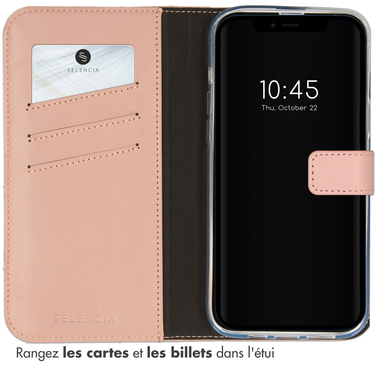 Selencia Echt Lederen Bookcase Apple iPhone 14 Plus - Dusty Pink