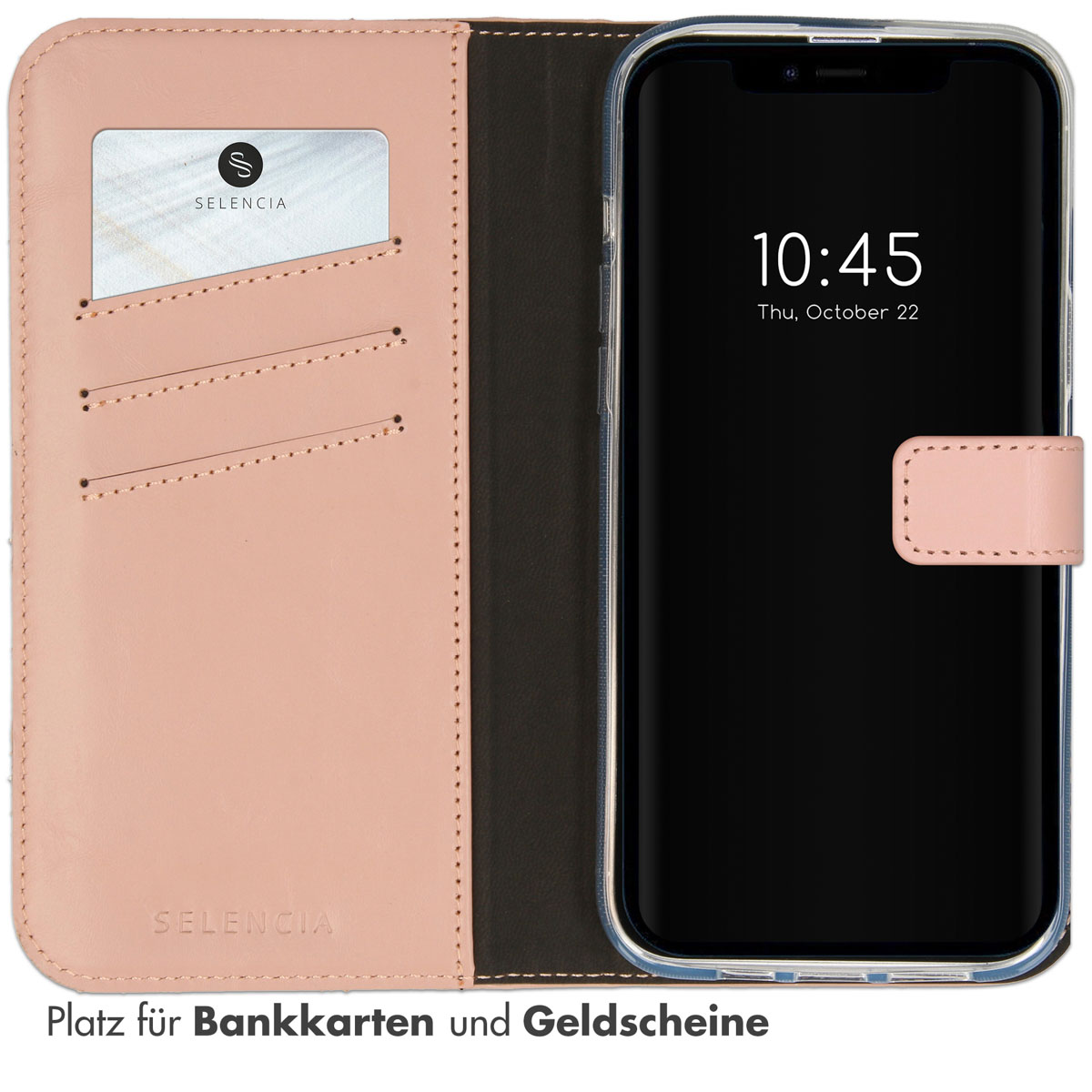 Selencia Echt Lederen Bookcase Apple iPhone 14 Plus - Dusty Pink