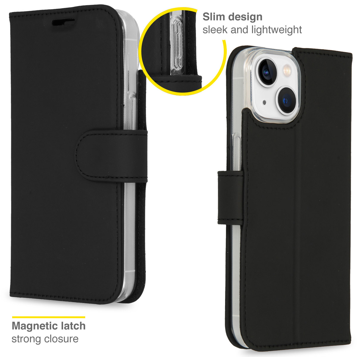 Accezz Wallet Softcase Bookcase Apple iPhone 14 - Zwart