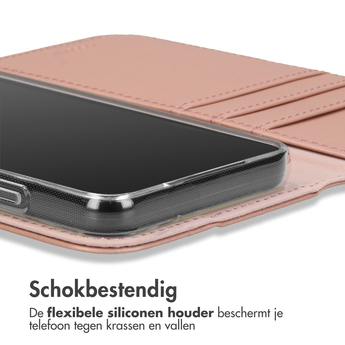 Accezz Wallet Softcase Bookcase Apple iPhone 14 Pro - Rosé Goud