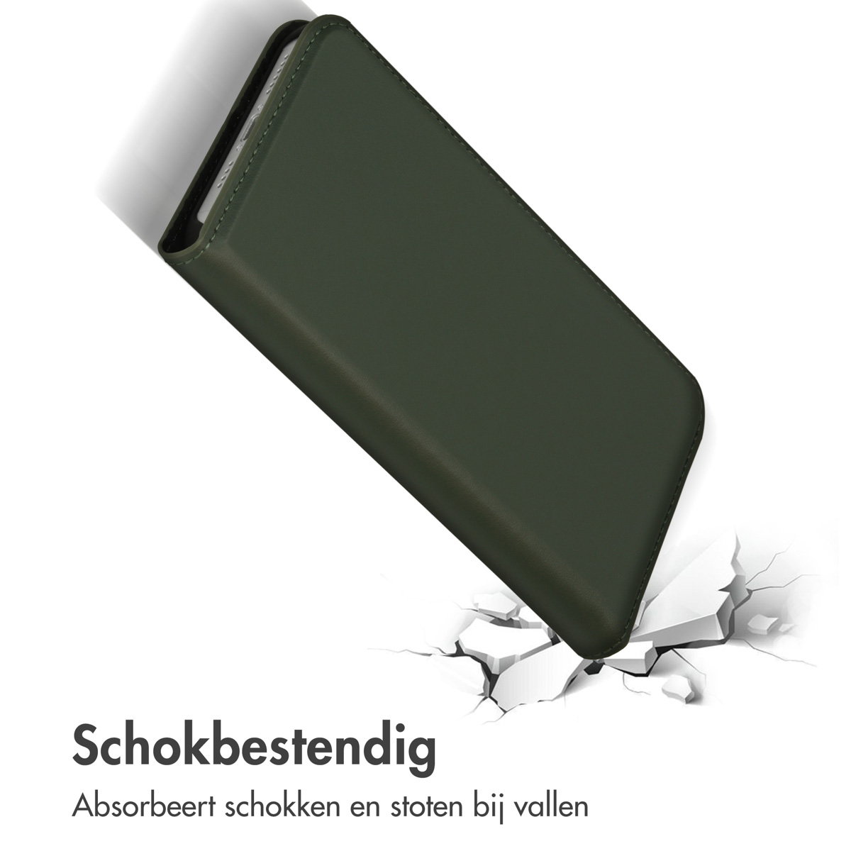 Accezz Premium Leather Slim Bookcase Apple iPhone 14 Plus - Groen