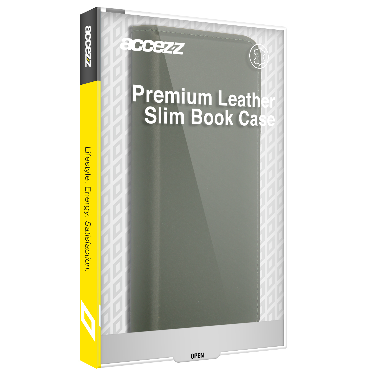 Accezz Premium Leather Slim Bookcase Apple iPhone 14 Pro Max - Groen