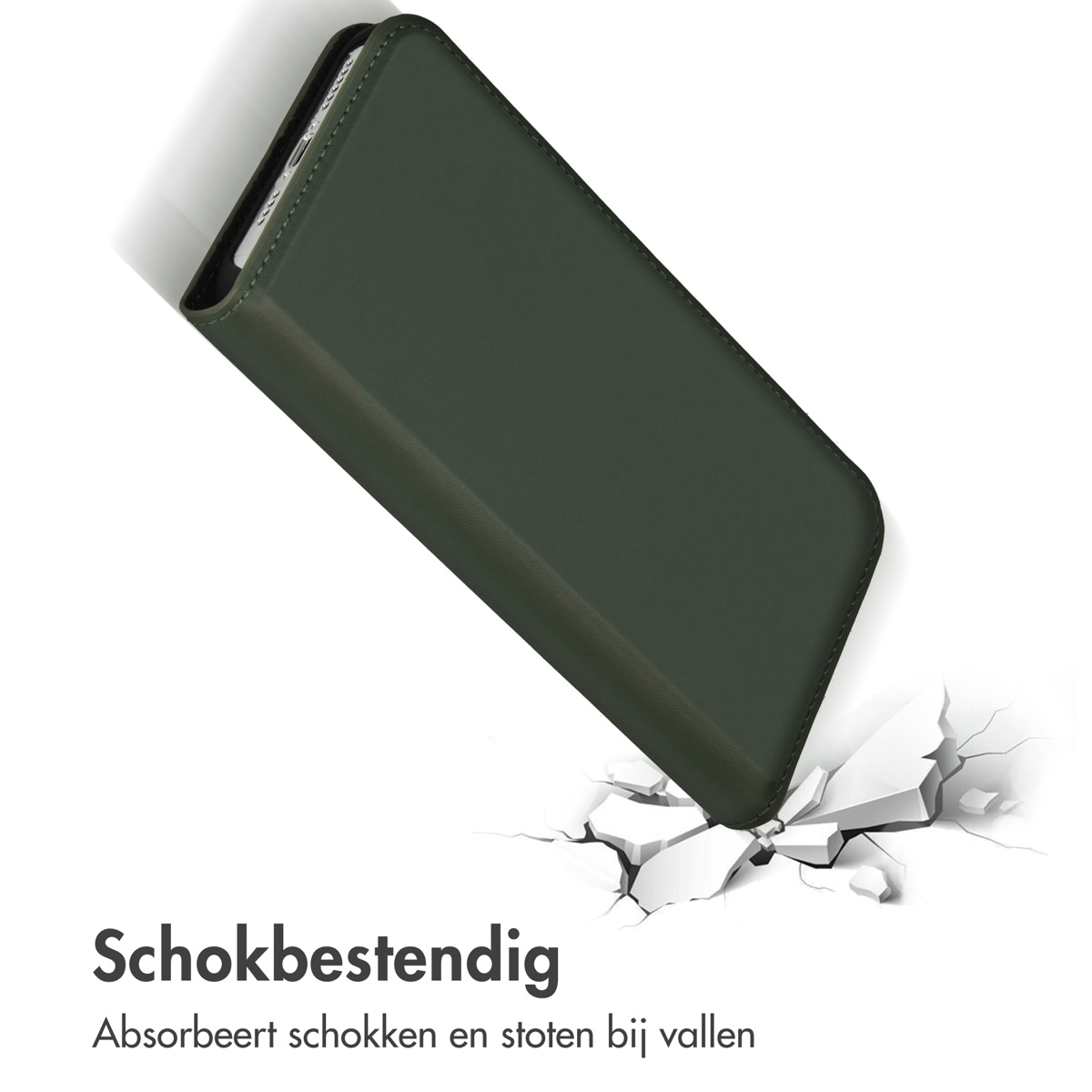 Accezz Premium Leather Slim Bookcase Apple iPhone 14 Pro Max - Groen