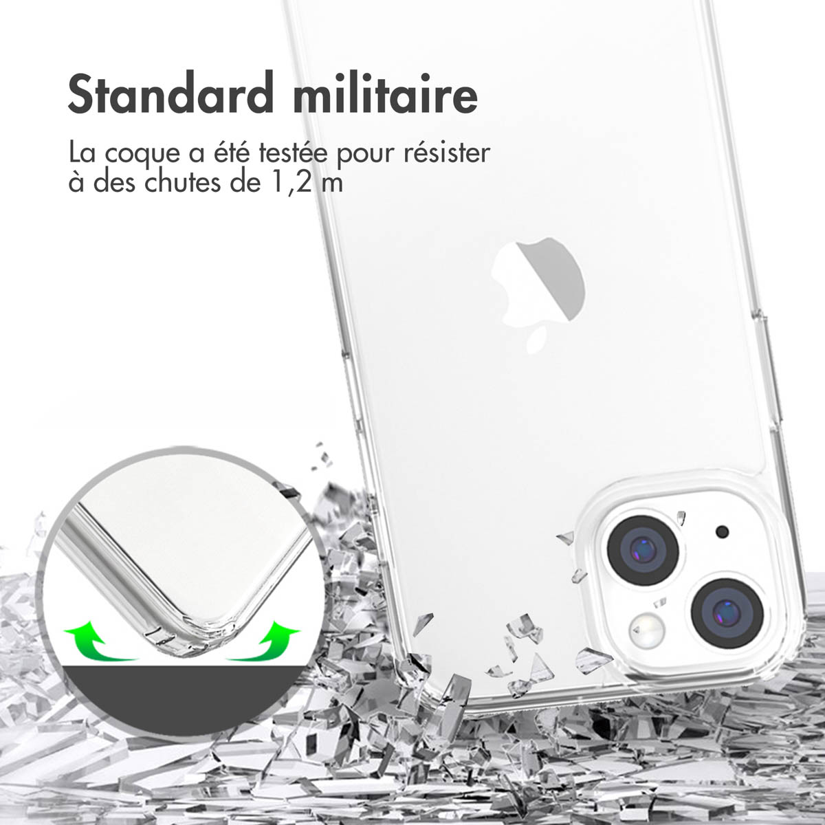 Accezz Xtreme Impact Backcover Apple iPhone 14 Plus - Transparant