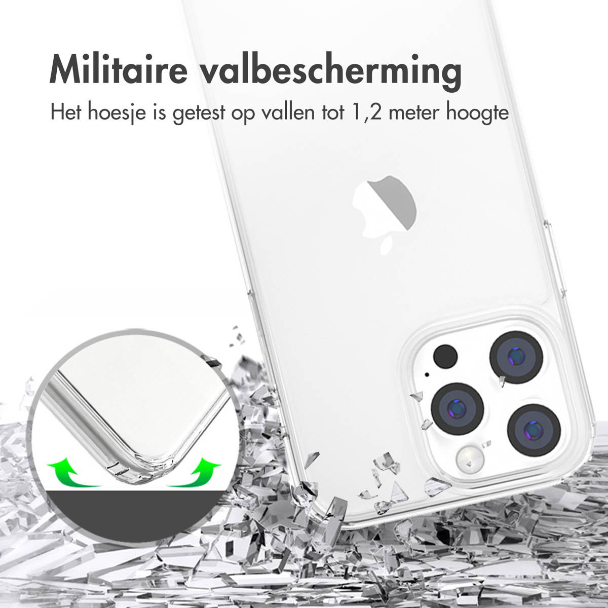 Accezz Xtreme Impact Backcover Apple iPhone 14 Pro Max - Transparant
