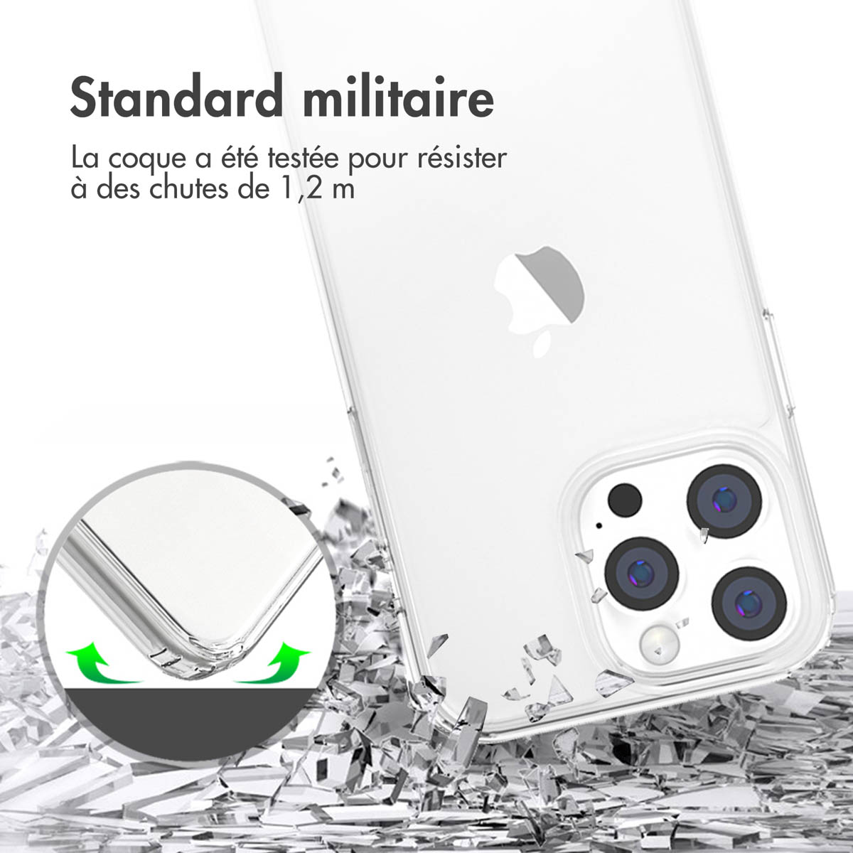 Accezz Xtreme Impact Backcover Apple iPhone 14 Pro Max - Transparant