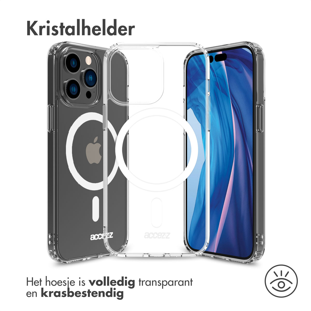 Accezz Clear Backcover met MagSafe Apple iPhone 14 Pro - Transparant