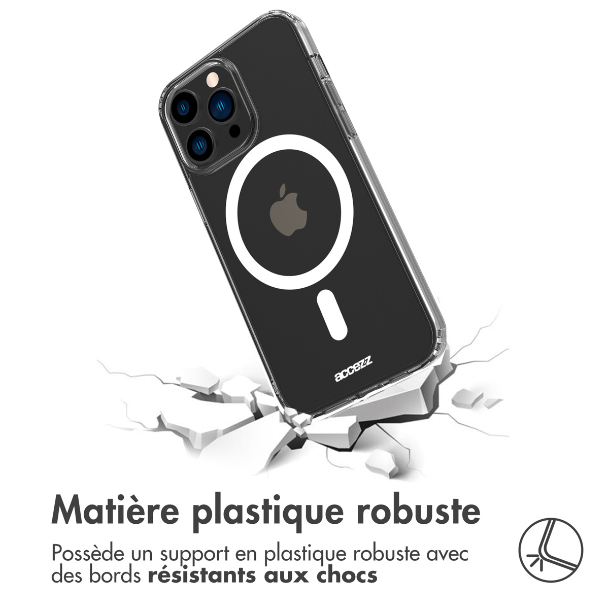Accezz Clear Backcover met MagSafe Apple iPhone 14 Pro - Transparant