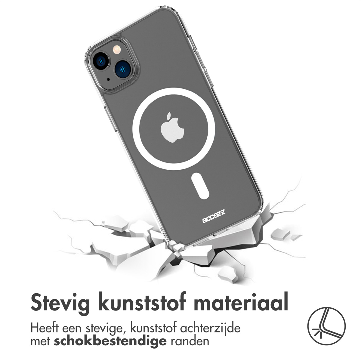 Accezz Clear Backcover met MagSafe Apple iPhone 14 Plus - Transparant