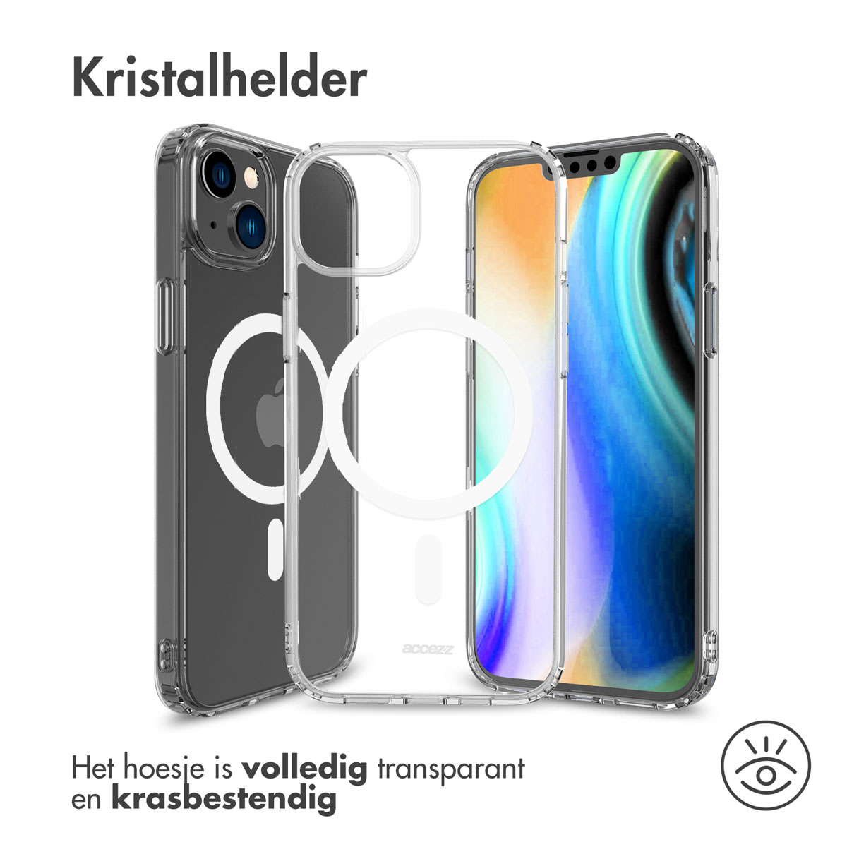 Accezz Clear Backcover met MagSafe Apple iPhone 14 Plus - Transparant