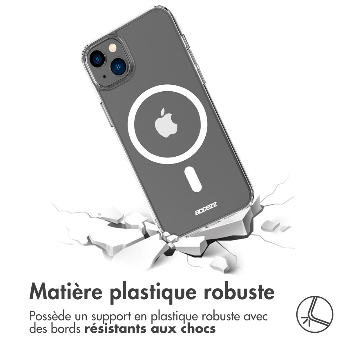 Accezz Clear Backcover met MagSafe Apple iPhone 14 Plus - Transparant