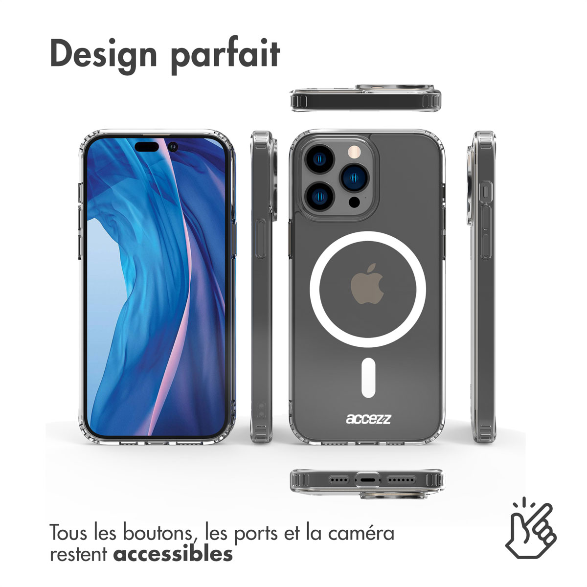 Accezz Clear Backcover met MagSafe Apple iPhone 14 Pro Max - Transparant
