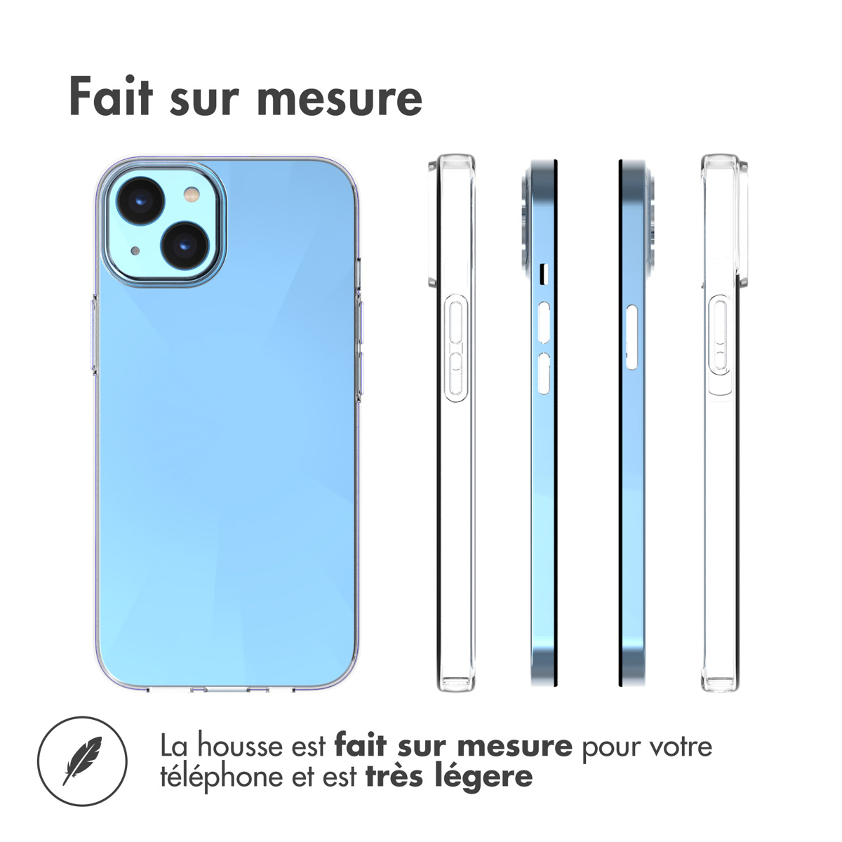 Accezz Clear Backcover Apple iPhone 14 - Transparant