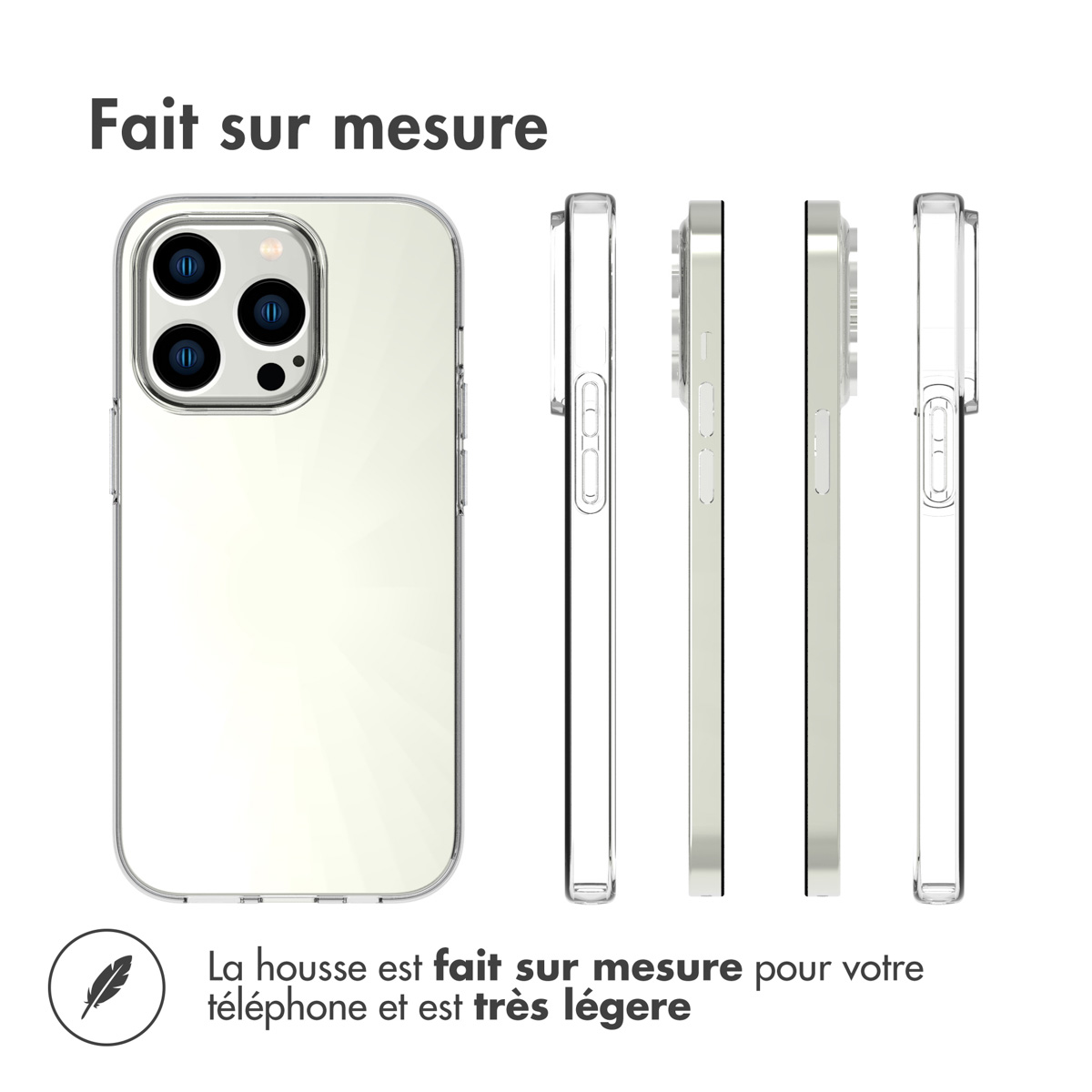 Accezz Clear Backcover Apple iPhone 14 Pro - Transparant