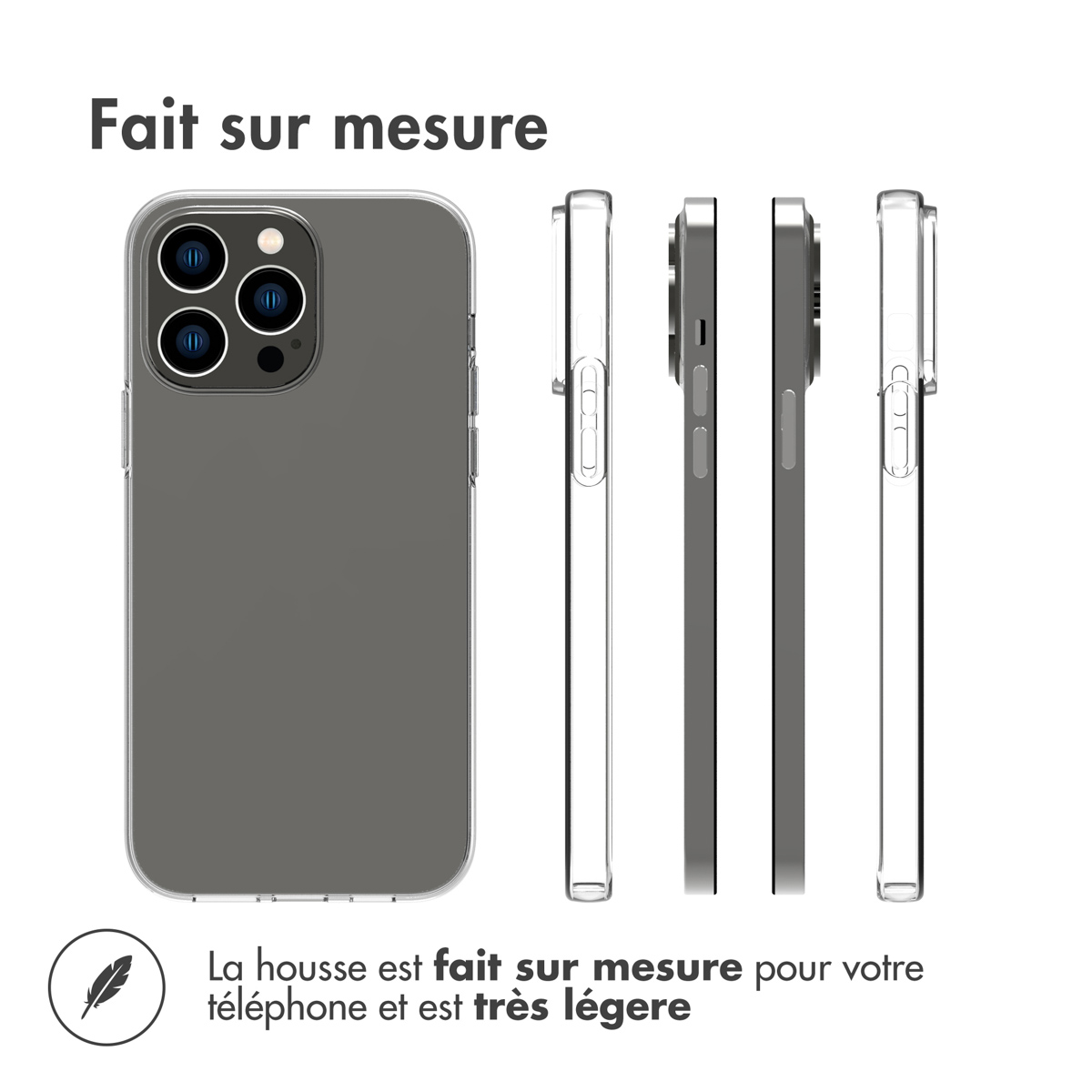 Accezz Clear Backcover Apple iPhone 14 Pro Max - Transparant