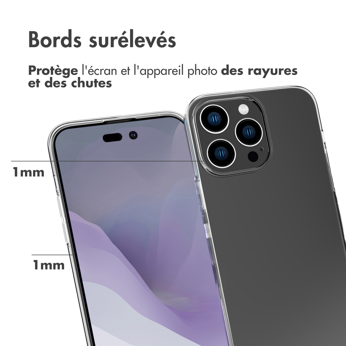 Accezz Clear Backcover Apple iPhone 14 Pro Max - Transparant
