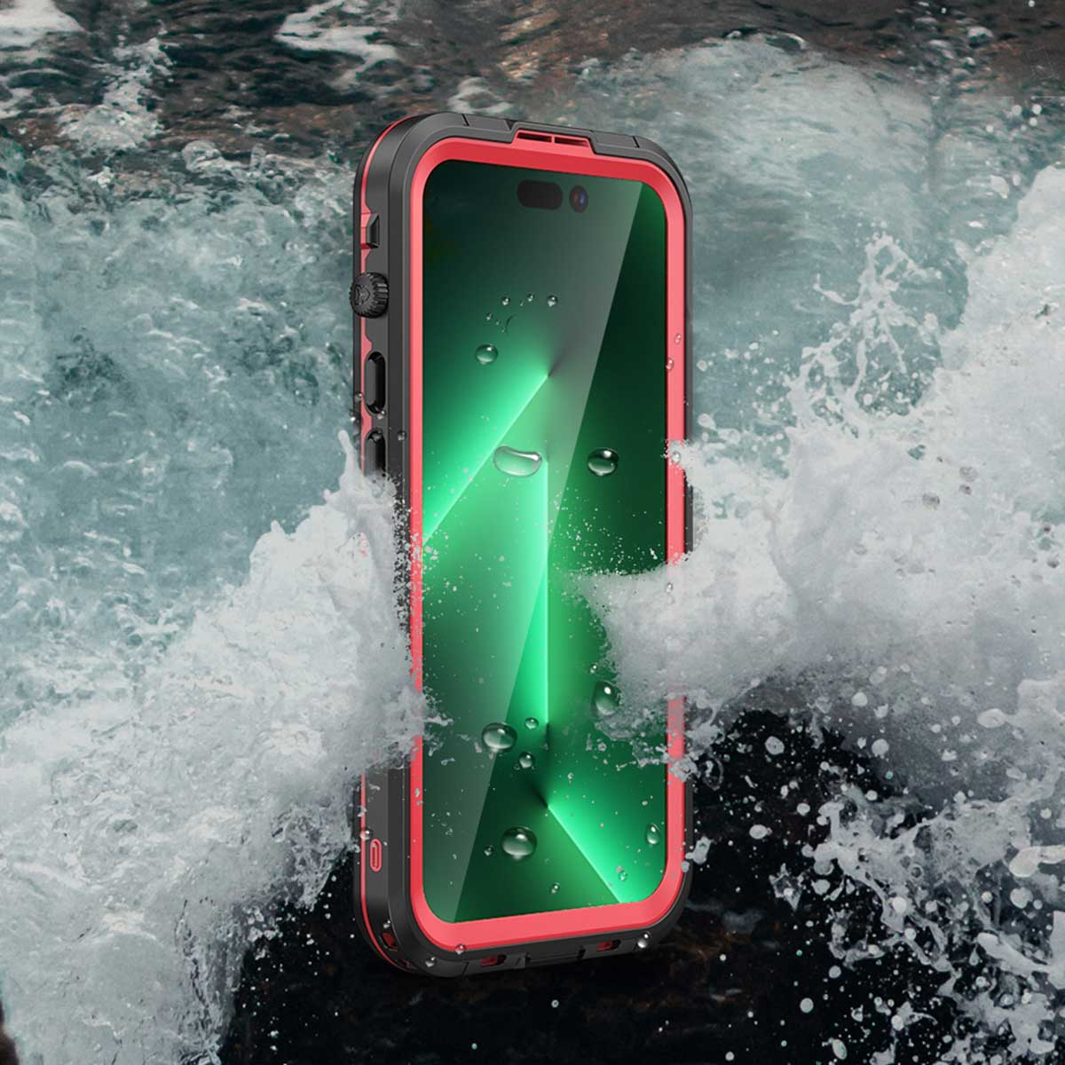 Redpepper Dot Plus Waterproof Backcover Apple iPhone 14 Pro - Zwart
