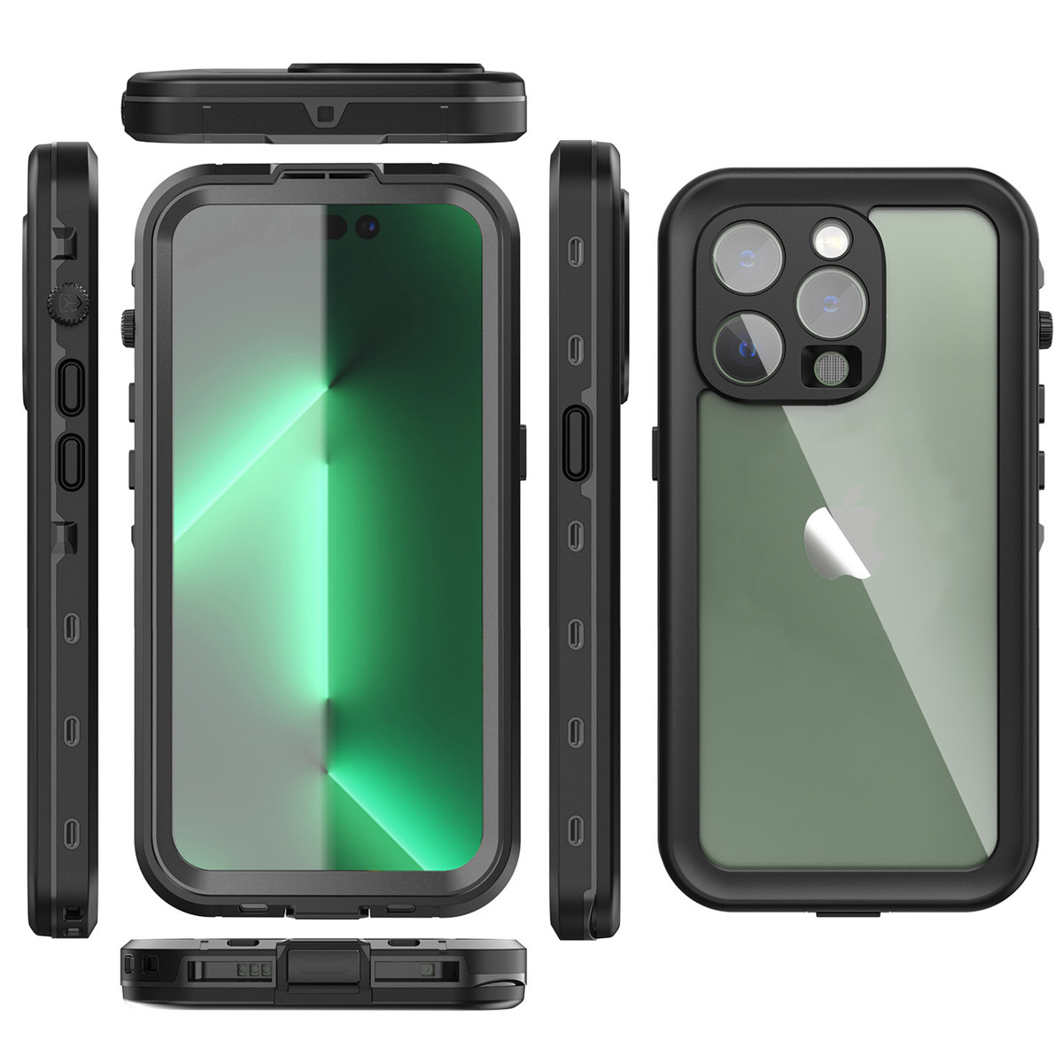 Redpepper Dot Plus Waterproof Backcover Apple iPhone 14 Pro - Zwart